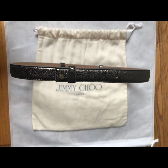 Jimmy Choo Gray metallic belt Size XS - Picture 4 of 6